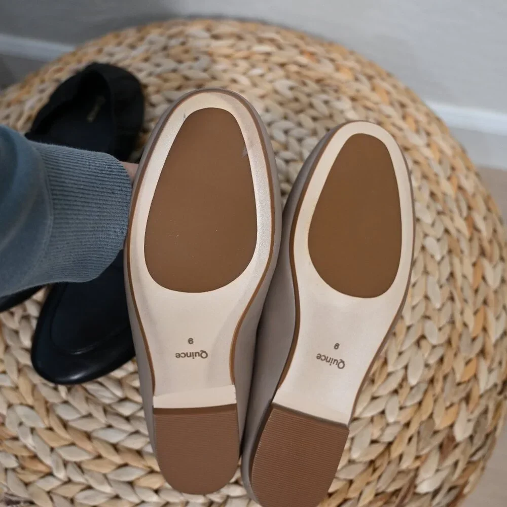 Quince Size 9 Tan and Black Loafers NWOT - Picture 5 of 6